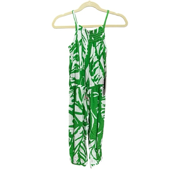 LILLY PULITZER TODDLER GIRLS GREEN WHITE BOOM BOOM ONE PIECE ROMPER SIZE 2T NEW - Picture 4 of 13